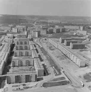 Bebauung an der Liselotte-Herrmann-Straße im Neubaugebiet Jena-Lobeda : Blickrichtung Nordwesten