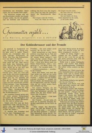 Großmutter erzählt... alle Märlein.