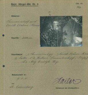 Foto des Immerlinskopfes (Tête des Immerlins) und der Einöde Chaume-Thiriet (Luftbild)