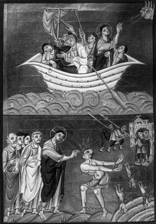 Evangeliar Kaiser Ottos III. aus dem Bamberger Dom — Bildseite mit zwei Miniaturen, Folio 103verso