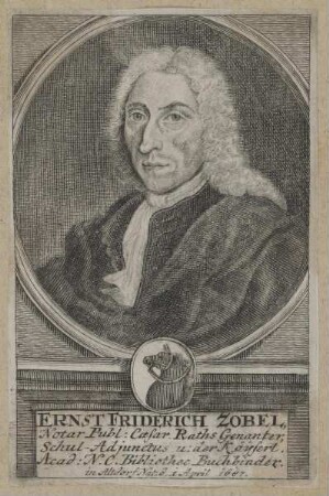Bildnis des Ernst Friderich Zobel