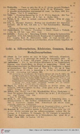 Gold- u. Silberarbeiten, Edelsteine, Gemmen, Email, Medailleurarbeiten (Nr. 161-257)