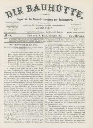 No. 48. Frankfurt a. M., den 28. November 1903. 46. Jahrgang.