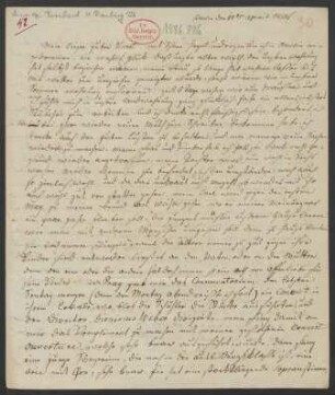 Brief an Friedrich Kunst : 14.04.1828