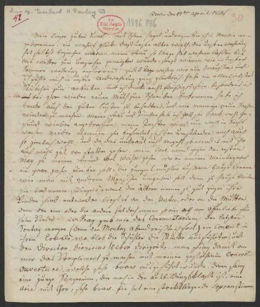 Brief an Friedrich Kunst : 14.04.1828