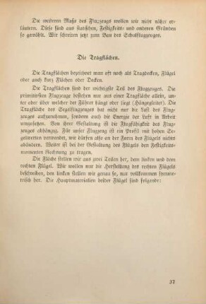 Die Tragflächen.