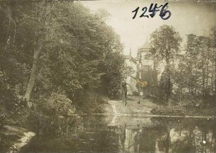 Altona: Donners Schloss vom Teich gesehen
