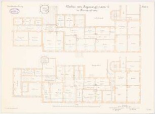 Regierungsgebäude, Köslin Umbau: Grundriss EG, 1. OG 1:100