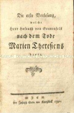 Nachruf auf Maria Theresia