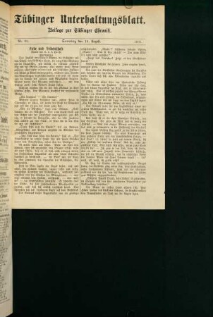 Tübinger Unterhaltungsblatt (Nr. 33)