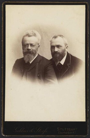Doppelporträt zweier Männer : Doppelporträt zweier Männer. Kabinettfoto (wohl um 1890). Dresden: Privatbesitz