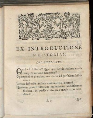 Ex Introductione In Historiam.