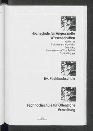 [Lehrangebot der Hochschule für angewandte Wissenschaften, Ev. Fachhochschule & Fachhochschule für öffentliche Verwaltung]