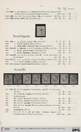 Nord-Nigeria (Nr. 407-416)