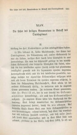 583-593 Die Lehre des heiligen Bonaventura in Betreff des Ontologismus : II.
