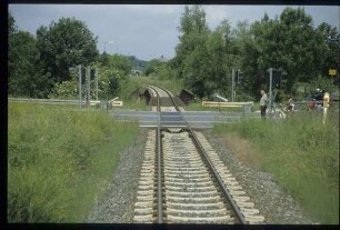 Bahnübergang in km 0+