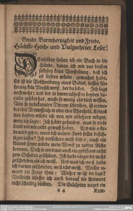 Höchst- Hoch- und Vielgeehrter Leser!