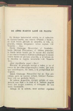 De cómo Martín ganó un pleito