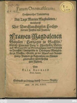 Fatum Onomasticum
