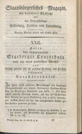 Neunten Bandes drittes und viertes Heft.