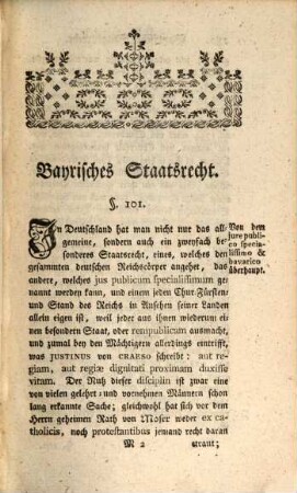 Freyherrn von Kreittmayr Grundriß des Allgemeinen, Deutsch- und Bayrischen Staatsrechtes, 3. Von dem bayrischen Staatsrecht