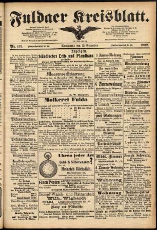 Zweite Ausgabe vom Samstag, den 15. November 1902.