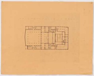 Kaufmannshaus, Köln: Grundriss (Nachzeichnung d. Kaiser-Wilhelm-Museums Krefeld, vgl. Inv.Nr. 2813)