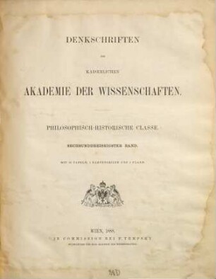 Denkschriften. 36. 1888