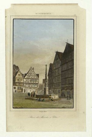 Marktplatz (Südostseite) Anfang 19. Jhdt.