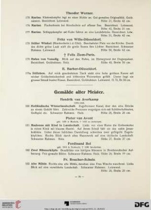 Gemälde alter Meister (Nr. 180-259)
