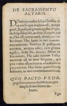Quo Pacto Paedagogi suos pueros decem praecepta simplicissime docere debeant.