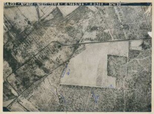 Foto der Stellungen nordwestlich von Pontavert (Luftbild)
