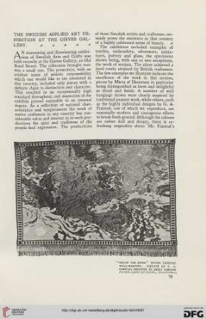 87: The Swedish applied art exhibition at the Gieves Gallery