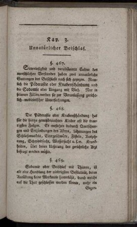 Kap. 3. Unnatürlicher Beischlaf.