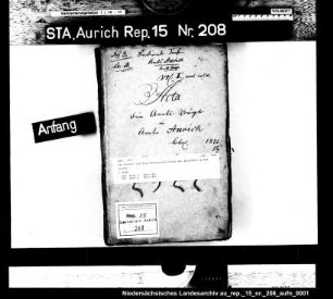 Die Dienst- und Besoldungsverhältnisse der Amtsvögte im Amt Aurich