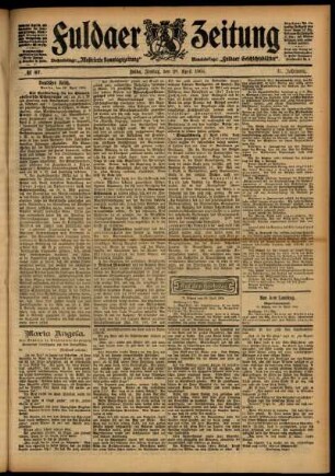 Ausgabe vom Freitag, den 29. April 1904.