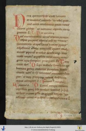 [1r - 4v] Aus dem Proprium de tempore: Von Karsamstag (Oration zur 1. Prophetie) bis 1. Sonntag nach Ostern (Postcommunio).