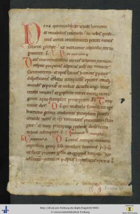 [1r - 4v] Aus dem Proprium de tempore: Von Karsamstag (Oration zur 1. Prophetie) bis 1. Sonntag nach Ostern (Postcommunio).