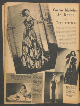 Cuatro modelos de noche - tres actrizes