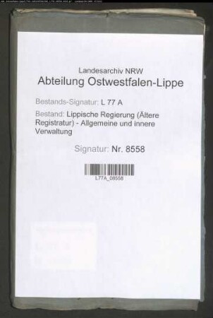 Landstraße (Chaussee) von Herrentrup bis Siebenhöfen.- (Distrikt 33)