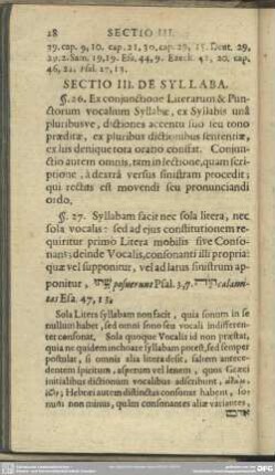 Sectio III. De Syllaba