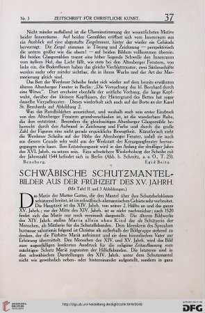 Schwäbische Schutzmantelbilder aus der Frühzeit des XV. Jahrh.