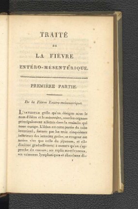 De la Fièvre Entéro-mésentérique.
