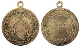 Kiel: Tragbare Medaille auf die Feier zur Eröffnung des Nord-Ostsee-Kanals, 18. - 22. Juni 1895