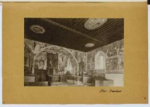 Kapelle St. Stephan bei der Burg Obermontani, Morter (Latsch): Innenansicht (aus: Skizzen- und Fotoalbum 14)