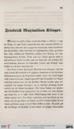 Friedrich Maximilian Klinger