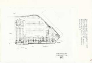 Damenmäntelfabrik, Berlin-Charlottenburg (Diplomarbeit bei Bernhard Hermkes): Grundriss Untergeschoss 1:200