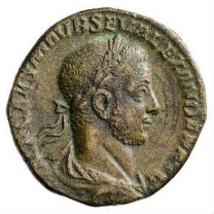 Münze, Sesterz, 227 n. Chr.