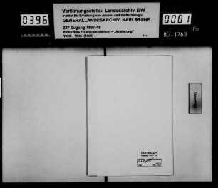 Stern, Albert Israel, Eheleute in Malsch Bewerber: Anselm Lang, Wirt in Malsch Lagerbuch-Nr. 4963 und 8759 Malsch