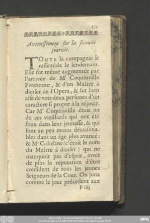 Avertissement sur la seconde journée.